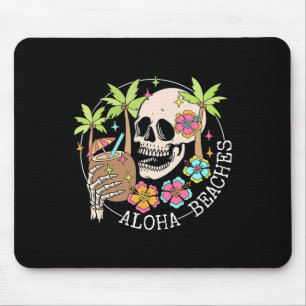 Alfombrilla De Ratón Aloha Beachs Skeleton vacaciones de verano familia
