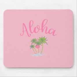 Alfombrilla De Ratón Aloha Bebe Estilo Hawaiano Verano Rosa Tropical