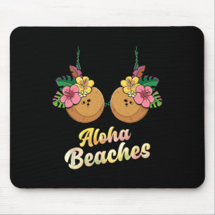 Alfombrilla De Ratón Aloha Bebe Gracioso Coco De Verano Y Flor Bra