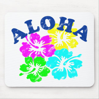 Alfombrilla De Ratón Aloha Flores Vintage Almohadilla del ratón Flores 