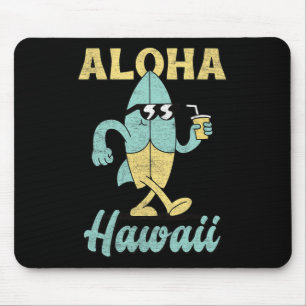 Alfombrilla De Ratón Aloha Hawái Tabla De Surf Surfear Divertido Hawaia