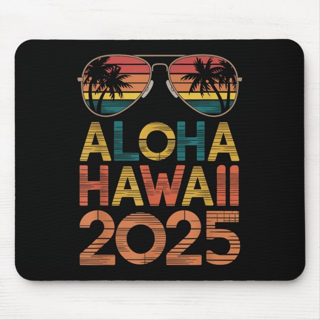 Alfombrilla De Ratón Aloha Hawaii 2025 Perfecto Para El Verano Trip Bea (Frente)
