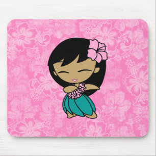 Alfombrilla De Ratón Aloha Honeys Hula Chica Hibiscus Mousepads