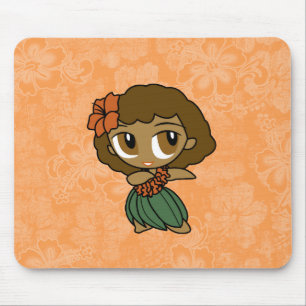 Alfombrilla De Ratón Aloha Honeys Hula Chica Hibiscus Mousepads