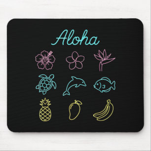 Alfombrilla De Ratón Aloha Tropical Isla Hawaiana Verano