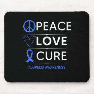 Alfombrilla De Ratón Alopecia Areata Conciencia Paz Cure Hair Los