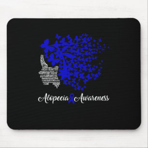 Alfombrilla De Ratón Alopecia Conciencia Cinta azul Pérdida de cabello