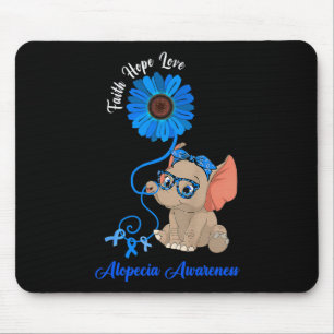 Alfombrilla De Ratón Alopecia Conciencia Elephant Faith Hope Love Sunfl