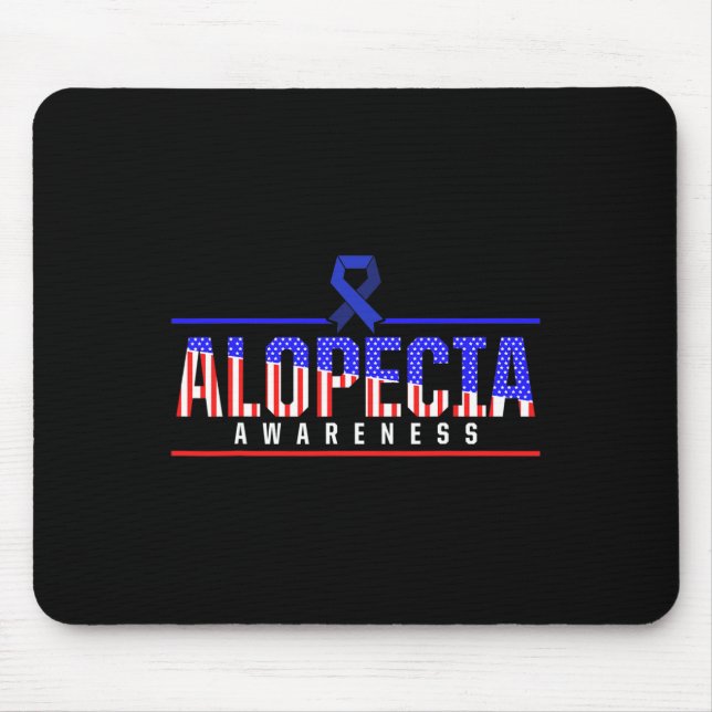 Alfombrilla De Ratón Alopecia Conciencia Pérdida de pelo Guerrero Derro (Frente)