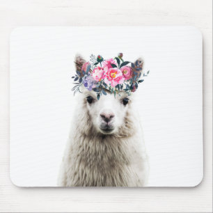 Alfombrilla De Ratón Alpaca con flores
