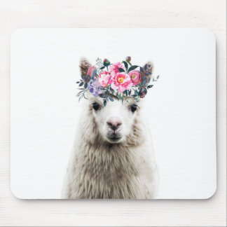 Alfombrilla De Ratón Alpaca con flores