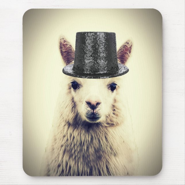 Alfombrilla De Ratón Alpaca en Tophat (Frente)