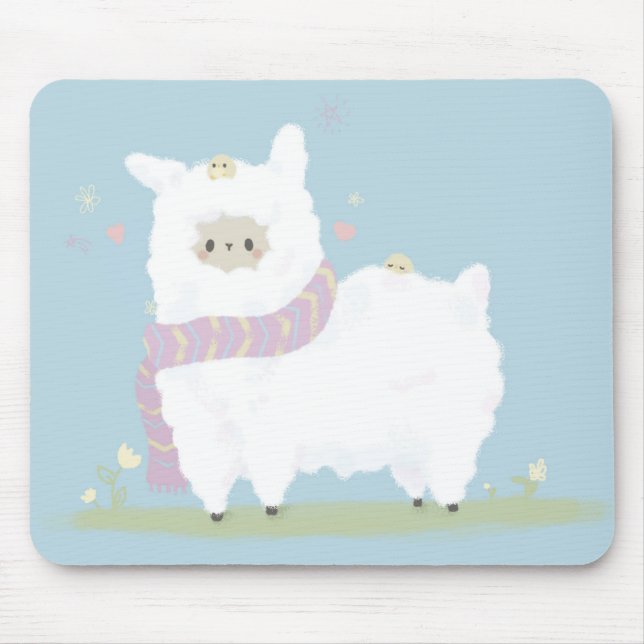 Alfombrilla De Ratón Alpaca Mousepad. de Kawaii (Frente)