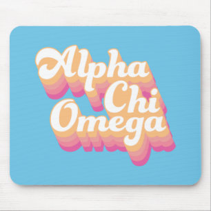 Alfombrilla De Ratón Alpha Chi Omega Escritura Groovy