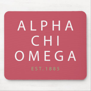 Alfombrilla De Ratón Alpha Chi Omega Est. 1885
