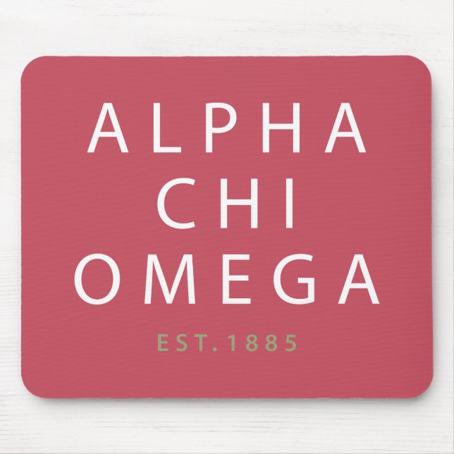 Alfombrilla De Ratón Alpha Chi Omega | Est. 1885 (Frente)