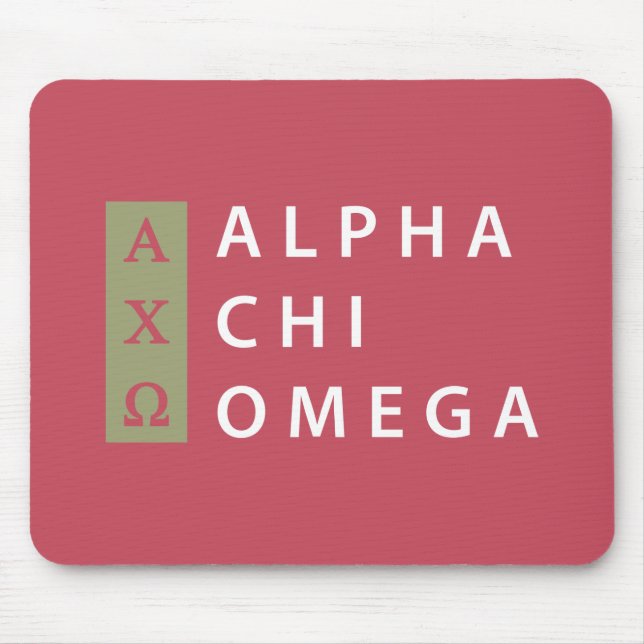 Alfombrilla De Ratón Alpha Chi Omega| Logotipo apilado (Frente)