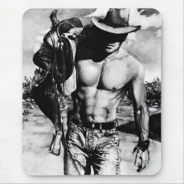Alfombrilla De Ratón Alpha Masculine Bella Artes Cowboy Guay