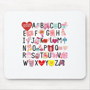 Alfombrilla De Ratón Alphabet Abc I Love You T Shirt Día de San Valentí