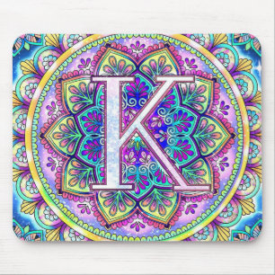 Alfombrilla De Ratón Alphabet K mandala