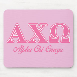 Alfombrilla De Ratón Alphi Chi Omega Letras Rosas