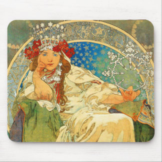 Alfombrilla De Ratón Alphonse Mucha Art Nouveau Princess Hyacinth