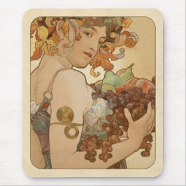 Alfombrilla De Ratón Alphonse Mucha Fruta CC0160 Art Nouveau