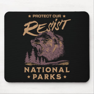 Alfombrilla De Ratón Alt National Park Resist Service Protect Our Natia