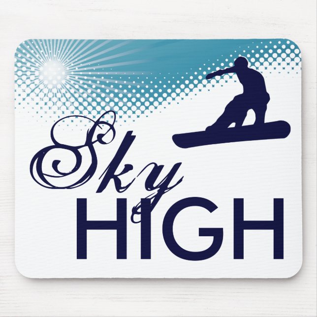Alfombrilla De Ratón alta snowboard (Frente)