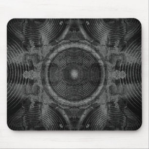Alfombrilla De Ratón Altavoces de música en blanco y negro