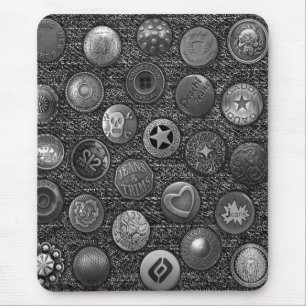 Alfombrilla De Ratón Altavoz moderno, jeans negros con botones