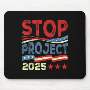 Alfombrilla De Ratón Alto al proyecto 2025 contra la bandera de Estados