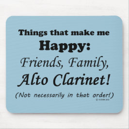 Alfombrilla De Ratón Alto Clarinet me hace feliz