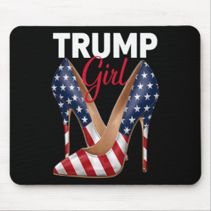 Alfombrilla De Ratón Alto talón chica Stilettos Bandera estadounidense 