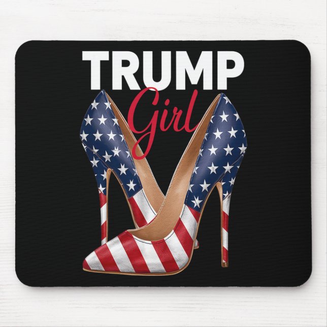 Alfombrilla De Ratón Alto talón chica Stilettos Bandera estadounidense  (Frente)