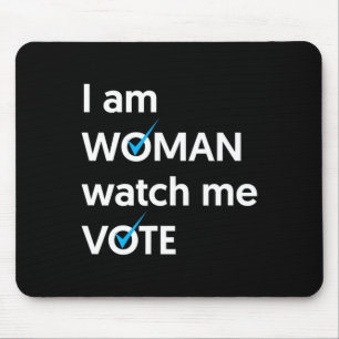 Alfombrilla De Ratón Am Woman Watch Me Vota 2024 Blue Wave Vote