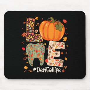 Alfombrilla De Ratón Ama la vida dental Calabaza diente dentista Otoño