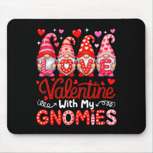 Alfombrilla De Ratón Ama San Valentín Con Mi Grupo Gnomies Gnomos Lindo