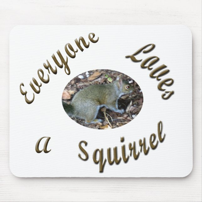 Alfombrilla De Ratón Ama una ardilla Mousepad (Frente)