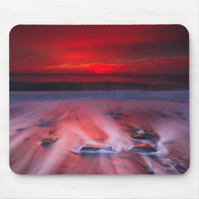 Alfombrilla De Ratón Amanecer sobre el mar tempestuoso (Frente)