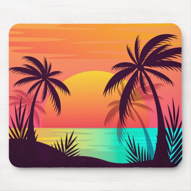 Alfombrilla De Ratón Amanecer tropical (Frente)