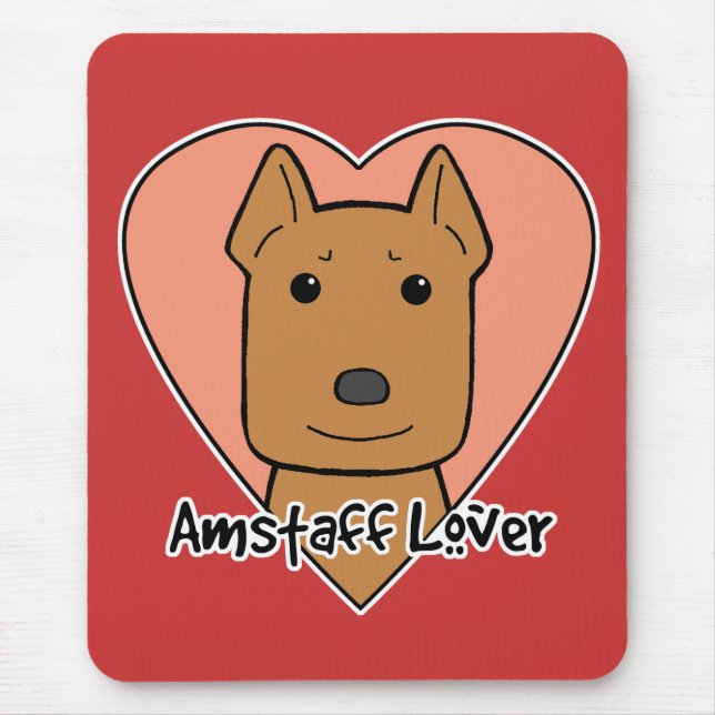 Alfombrilla De Ratón Amante de Amstaff (Frente)
