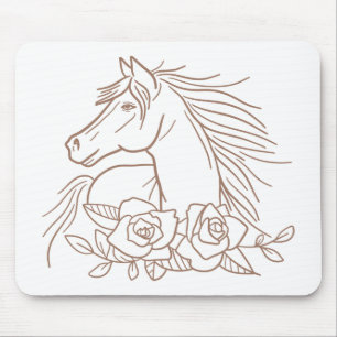 Alfombrilla De Ratón Amante de Caballos Equitación Poni Caballos Vaquer