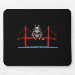 Alfombrilla De Ratón Amante de gatitos del puente Golden Gate de San Fr