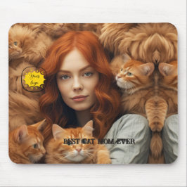 Alfombrilla De Ratón Amante de Gatos Felices