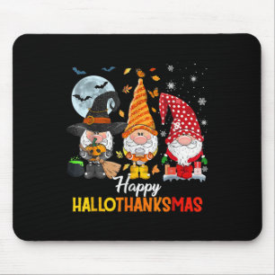 Alfombrilla De Ratón Amante de Gnomes Halloween Feliz Navidad Feliz Hal