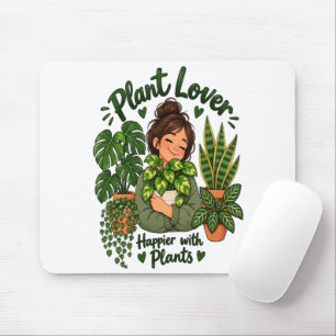 Alfombrilla De Ratón Amante de las Plantas – Más Feliz con Plantas Lind