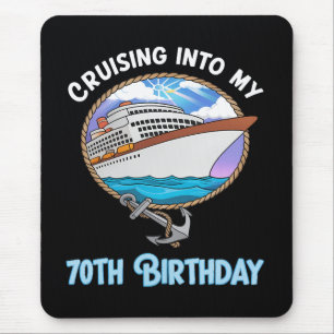 Alfombrilla De Ratón Amante de los Cruceros Navegando hacia mis 70 años