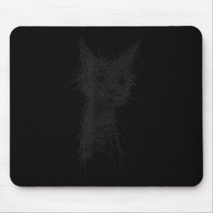 Alfombrilla De Ratón Amante de los gatitos Arte abstracto de garabatos