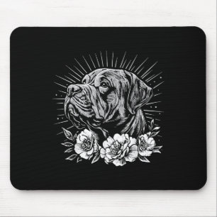 Alfombrilla De Ratón Amante del estilo de tatuaje Mastiff Retro Perro _